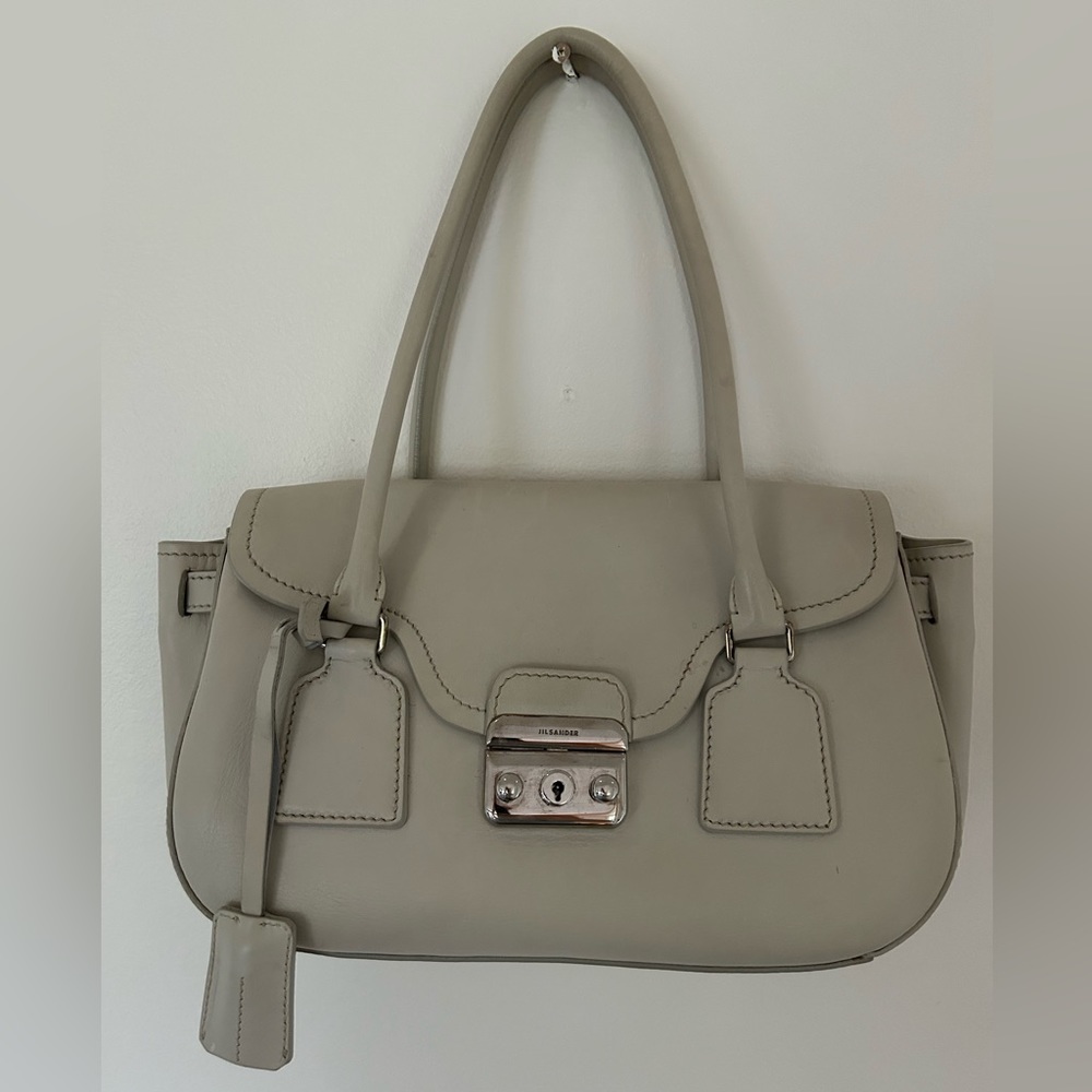 Jil Sander Light Taupe Leather Satchel